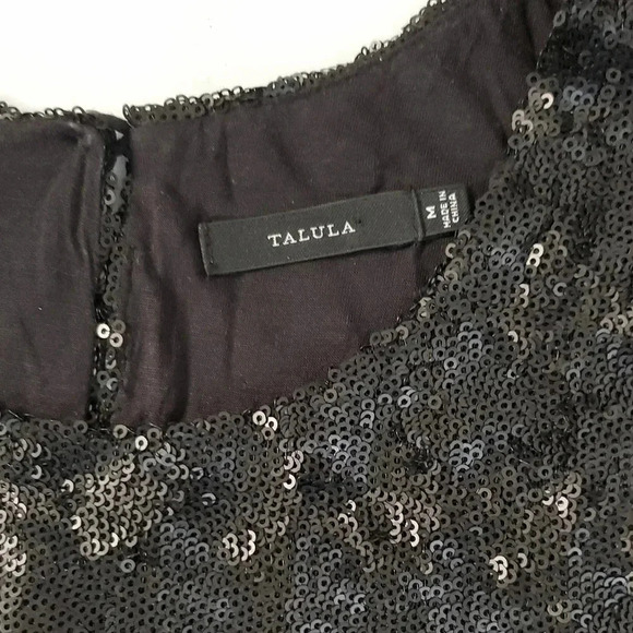 Aritzia Talula Canterbury Matte Sequin Black Sz M - Picture 3 of 8